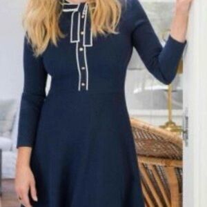 EUC Draper James Sailor Bow Sweater Dress